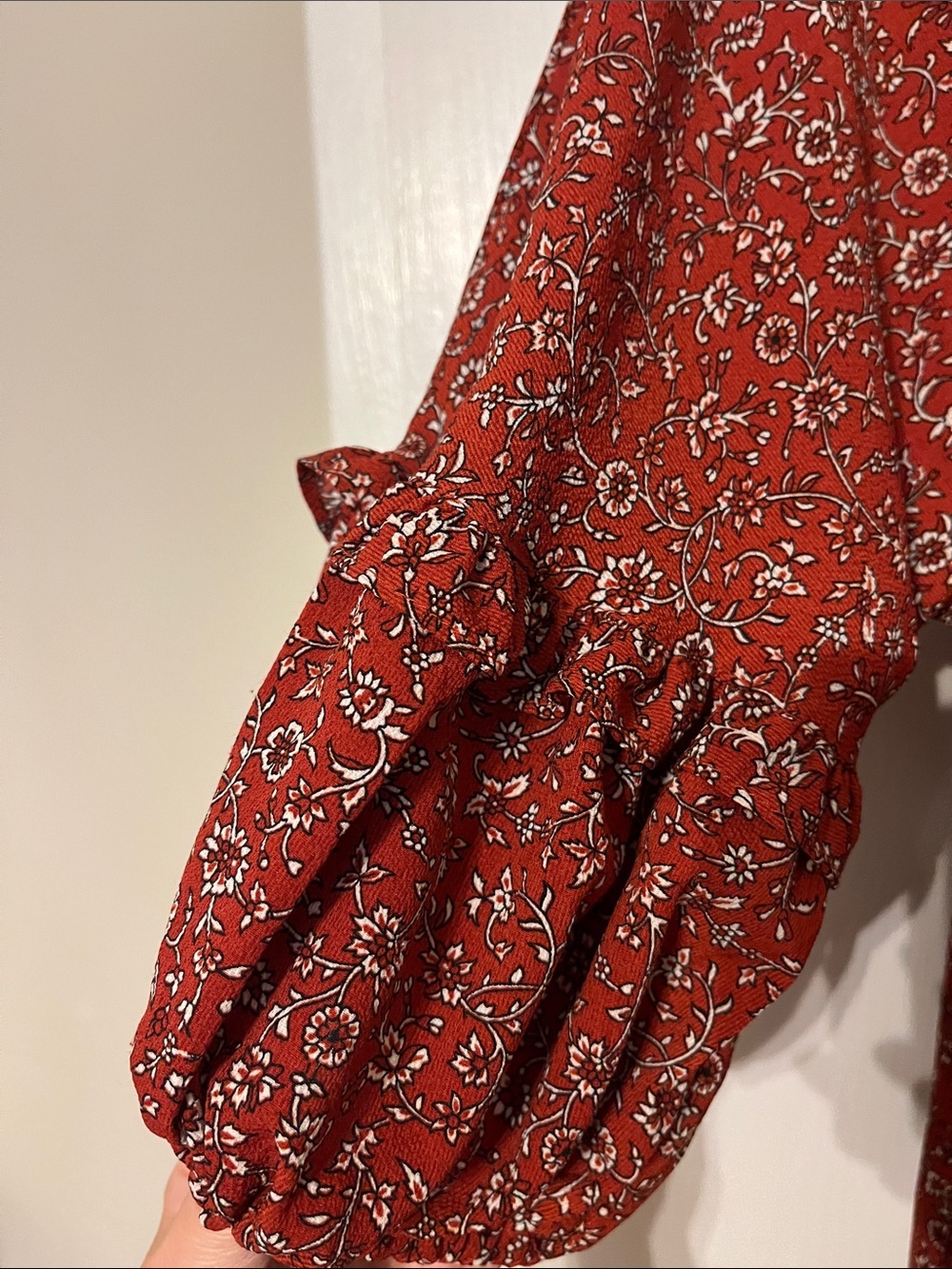 Max Studio Rust Red Floral Midi Dress - Picture 4 of 5